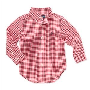 Ralph Lauren Red Gingham Button Down Shirt